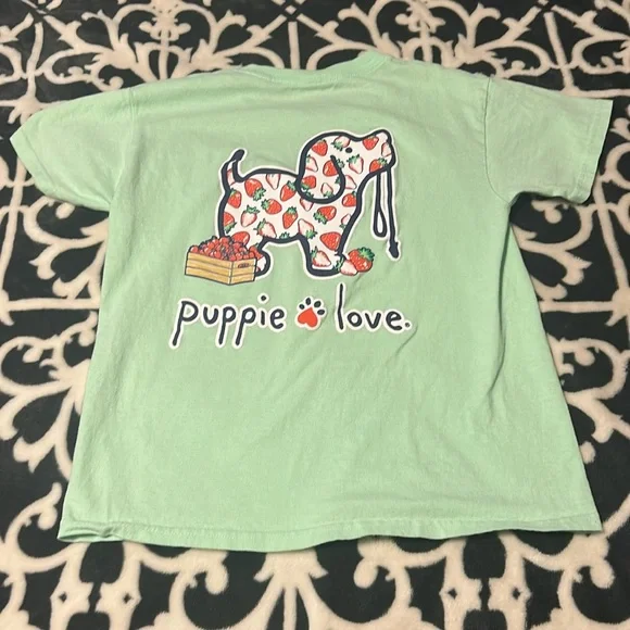 Girls YS Puppie Love & Simply Southern Tee Bundle - Picture 6 of 10